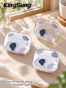 Kingsung Simple Color Blocks Pattern Headphone Case Transparent Soft TPU Wireless Headset Case Compatible With AirPods 3/4/Pro/Pro2/Pro3, Transparent Design, Tight, INS Sweet, Bohemian Style, American Retro Style, Suitable For Sisters, Girlfriends, Classmates, Colleagues, Mothers, Is An Ideal Choice - Multicolor - View 2