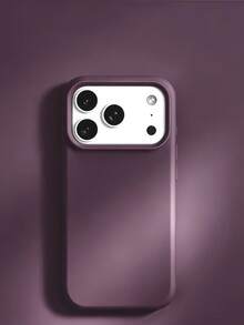 1件深櫻桃紅磨砂純色防摔防撞手機殼，個性化設計，適用於 iPhone 16 Pro Max/18/17/16/15/14/13/12/11/Air 保護殼 - 深櫻桃紅 - 查看 2