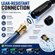 Household Pressure Water Gun Head (1 Gun Head + 2 Clips), Direct Spray Car Wash Nozzle, Tap Water Driven, No Electricity Required, Long Range Large Water Volume, One-Touch Water Output, Powerful Rinsing, Water-Saving Design, Leak-Proof Connector - Multiple Styles - View 5