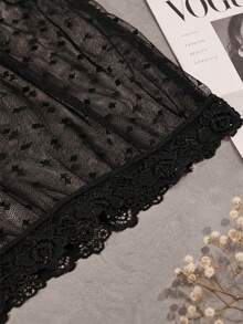 1PC Fashion Women Sexy Lace Trim Breathable Sleeveless Tank Top Fake Collar Inner Layer Base Shirt Suitable For Banquet Party Date Matching - Multicolor - View 7