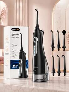 Mornwell D52 Portable Wireless Water Flosser Set, 300ML Water Tank, 6 Nozzles, 3 Modes, USB Rechargeable Oral Irrigator, Suitable For Travel And Braces Care - Multicolor - View 13