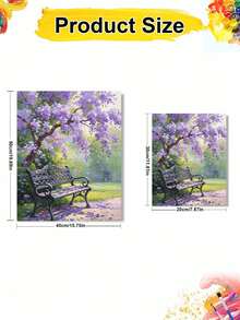 Park Scenery Paint By Numbers Kit For Adults Frameless Acrylic Canvas Art, DIY Home Decor, Great Gift Idea For Birthdays, Holidays Gifts. - Sets - View 4