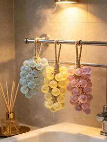 1pc Multi-Effect Grape Soap, Natural Fragrance Facial Soap, Crystal Grape Soap; With Hanging Rope Design, Suitable For Bathroom Decoration, Decorative Soap, Home Decor, Party Favors, Gift Sets And Birthday Gifts - Multiple Styles - View 3