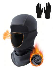 1pc Or 2pcs Unisex Fleece Balaclava Headwear, Mesh Breathable Mouth & Nose Design, Suitable For Daily Outdoor Skiing & Ice Skating - Multicolor - View 12