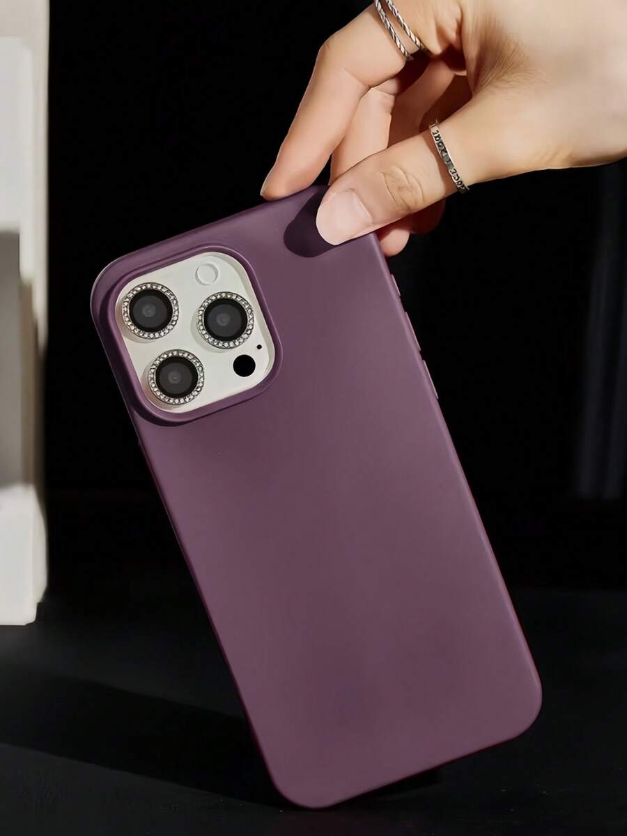 1件深櫻桃紅磨砂純色防摔防撞手機殼,個性化設計,適用於 iPhone 16 Pro Max/18/17/16/15/14/13/12/11/Air 保護殼 - 深櫻桃紅 - 查看 1
