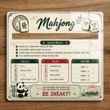 2D Flat Wooden Printed 4pcs, Mahjong Line Finder And Rule Reader - Beginner-Friendly Mahjong Rule Assistant Card Identifier, With Color-Coded Lines, Detailed Card Descriptions - Mahjong Player, Educational Game Tool, Detailed Card Guide - Multicolor - View 5