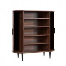 Natural Wood Buffet 85 * 40 * 93 Cm With Adjustable Shelves, Doors, And Space-Saving Design For Living Room And Dining Room - Natural - View 9