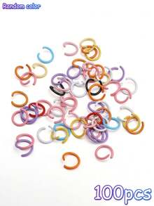 100pcs 10mm Open Jump Rings, Painted Iron Connecting Rings, Handmade DIY Keychain Jewelry Accessories Materials, Jewelry Connector - Connecting Ring - View 6