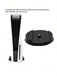 Vertical Game Console Stand With Anti-Slip Base, Stable Vertical Base, Suitable For Disc And Digital Versions, Easy Installation Space-Saving Desktop Base, Game Console Not Included - View 3