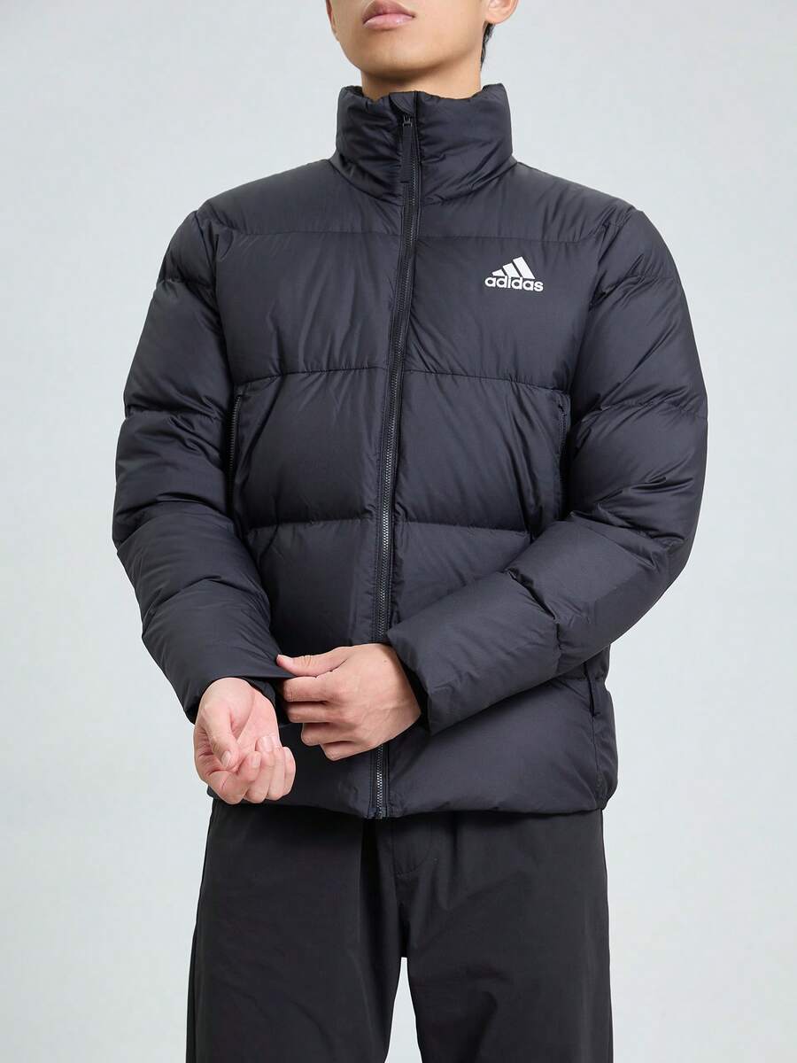 Adidas Men's Down Jacket 2026 Winter New Outdoor Sports Casual Warm Windproof Stand Collar Jacket KF8760