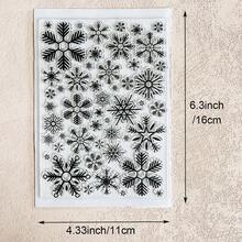 Christmas Clear Silicone Stamp, Snowflake, Pine Tree, Wreath, Gift, Vintage Truck Mixed Pattern Transparent Silicone Stamp For Scrapbooking, Card Making, Journal Album DIY Paper Craft Decor - SD-5 - View 12