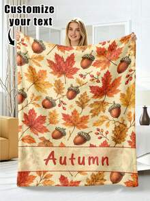1pc Customized Flannel Blanket With Photo And Text, Office Nap Blanket, Comfortable Blanket, Mother's Day, Father's Day Gift For Parents, Bedding Blanket, Bed Customized Blanket, Customized Text Blanket, Home Personalized Customized Blanket - Multicolor - View 17