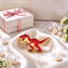 Colorful Dinosaur Enamel Lapel Pins, Cartoon Dino Brooch Badges, Cute Metal Animal Pin For Backpack Clothes Hat, Jewelry Gift For Dinosaur Lovers - Multicolor - View 11