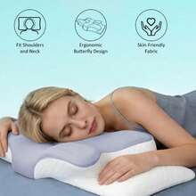 Butterfly-Shaped Memory Foam Neck Pillow, Ergonomic Design For Exquisite Comfortable Sleep, Soft And Caring Women's Halloween Costume Home Gift, Bed Pillow - Multicolor - View 11