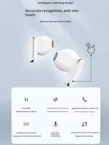 2 pares de auriculares inalámbricos Bluetooth TWS para parejas, diseño 2 en 1 de clip de oreja y semi-intraural, estéreo real + pantalla digital LED - Ver 11