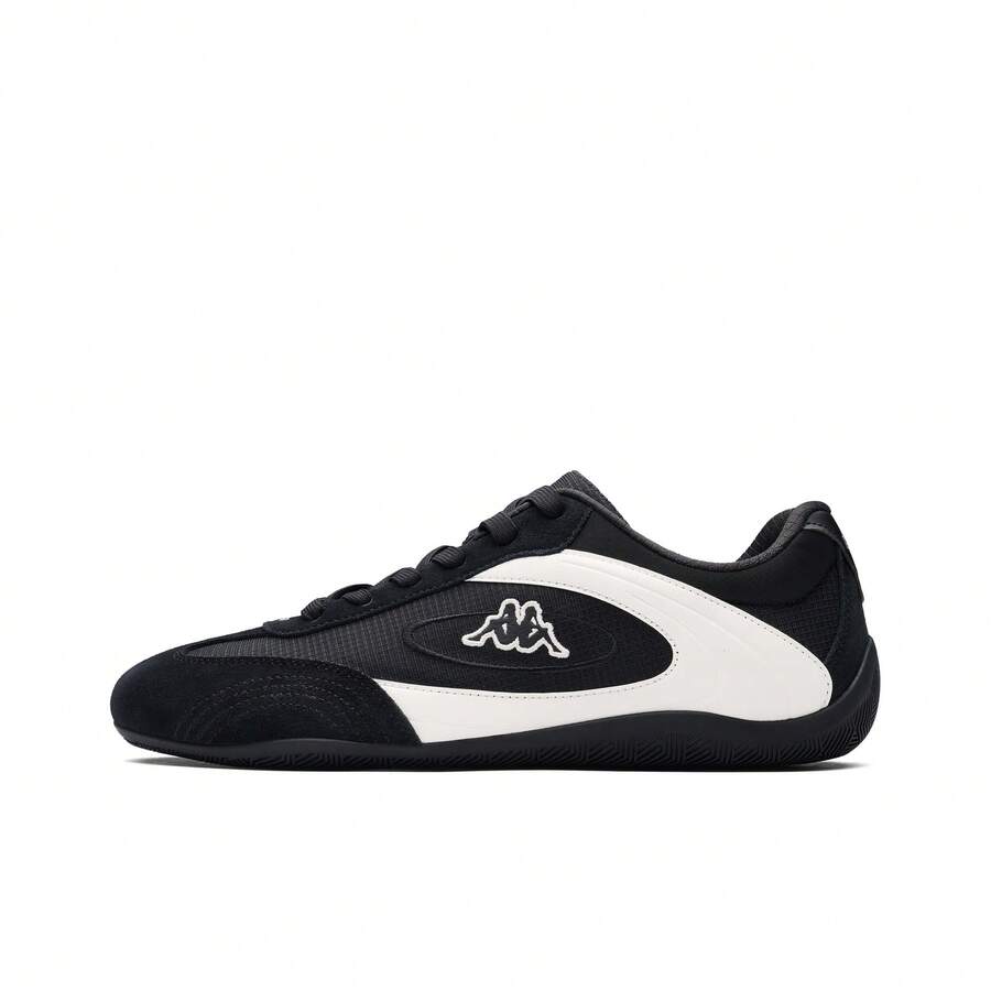 Kappa SERIES Retro German Army Trainer Thin Sole Racing Casual Sneakers Unisex Black/Classic White - Black - View 1