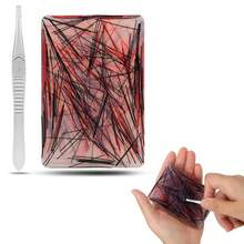 1pc Silver Flat Tip Tweezers With Textured Grip, Compact Picking Tool For Fine Strands And Small Items, Portable Handheld Tweezers For Home, Office And Desk Breaks, Includes 1 Bonus Silicone Picking Pad, Picking Accessory For A Daily Routine - Multicolor - View 8