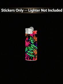 2026 New Personalized Lighter Packaging Stickers, (Lighter Not Included) Personalized Pocket Lighter Decoration, Customized Lighter Advertising, Promotional Gift Customization, Can Print Logo And Slogan, Suitable As A Gift (Lighter Not Included) - Multicolor - View 5
