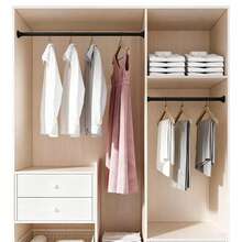 1pc Closet Rod, Multi-Functional Telescopic Rod, Suitable For Wardrobe, Curtain, Bathroom, Laundry Room - A - View 5