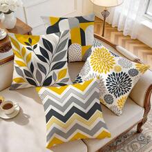 4 buah/1 buah Sarung Bantal Motif Geometris Gaya Nordik, Sarung Bantal Cetak Satu Sisi, Cocok untuk Ruang Tamu, Kamar Tidur, Dekorasi Rumah, Sarung Bantal Sepanjang Musim - MultiWarna - View 6