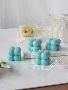 1pc Geometric Shaped Aromatherapy Candle For Home Decor And Photography Props - Blue - View 11