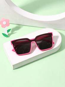 1 PC Kids 4-8Y Square Fashion Glasses Solid Color PC Material Frame Lightweight Snug Fit For Party Holiday Casual Occasions With Glasses Box - Multicolor - View 13