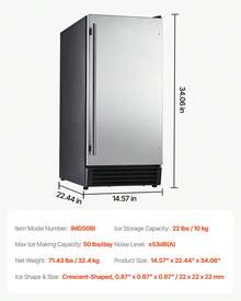 Ice Makers - 22.7 Kg/day - View 11