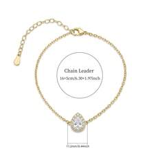 Multi-Style Women's Copper Plated Gold Zirconia Inlaid Bracelet, Simple Adjustable Chain, Versatile Commuter Accessory - Gold - View 16