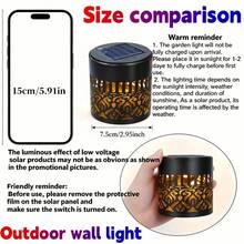 Solar Mandala Pattern Projection Light, Wrought Iron Mesh Floor Lamp, Outdoor Bedroom, Balcony And Patio Decorative Light, Holiday Decorative Wall Lamp, Outdoor Garden Decorative Light (Best Effect After Fully Charged). - Color Light - View 9