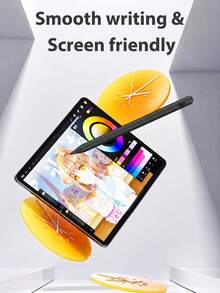 Stylus Pen Compatible With IPad 11 (A16) 2025 (11 Inch), 10 2022 (10.9 Inch) And 2018-2026 Tablet Accessories, Supports USB-C Charging, Features Palm Rejection And Tilt Pressure Sensitivity, Compatible With 7/8/9 10.2 Inch Air4/5/6/7/8, 90mAh Battery, LED Power Indicator, Includes 2 Replacement Tips, No Pairing Required, Black - Black - View 3