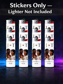 2026 New Personalized Lighter Packaging Stickers, (Lighter Not Included) Personalized Pocket Lighter Decoration, Customized Lighter Advertising, Promotional Gift Customization, Can Print Logo And Slogan, Suitable As A Gift (Lighter Not Included) - Multicolor - View 3