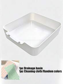2pcs Set (Washing Machine Drain Tray + Cleaning Cloth - Random Color): Essential Floor Protection Tray For Laundry Room, Prevents Water Overflow; Durable Home Accessory Suitable For Laundry Area Or Storage Of Cleaning Supplies - Multicolor - View 13
