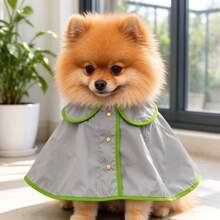 Dog Cape Grooming Apron For Small And Medium Dogs, Anti-Hair Adhesion Pet Grooming Cloak With Collar - Grey - View 1