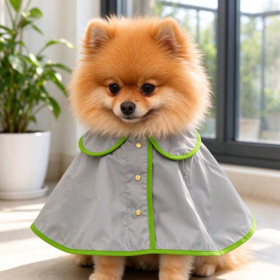 Dog Cape Grooming Apron For Small And Medium Dogs, Anti-Hair Adhesion Pet Grooming Cloak With Collar - Grey - View 1