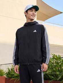 Adidas Men's FAV WARM WV JKT Woven Hooded Jacket KX9152 - Black - View 2