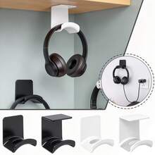 Gaming Headset Hook Stand. Headset Stand With Adjustable And Rotating Arm Clip, Under Desk Design - Multicolor - View 2