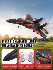 Kids Remote Control Airplanes & Jets - Black - View 3