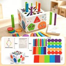 Montessori Early Education Color Sorting Busy Box, Educational Shape Matching Toy For Baby Color Recognition And Focus Training, Learning Toy - Multicolor - View 8