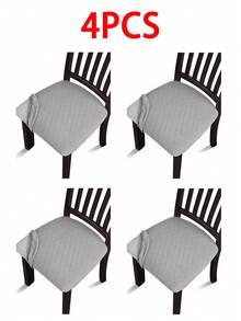 1/4/6pcs Water-Repellent Jacquard Seat Covers Removable Washable Padded Chair Seat Protectors For Kitchen, Office - one-size - View 18