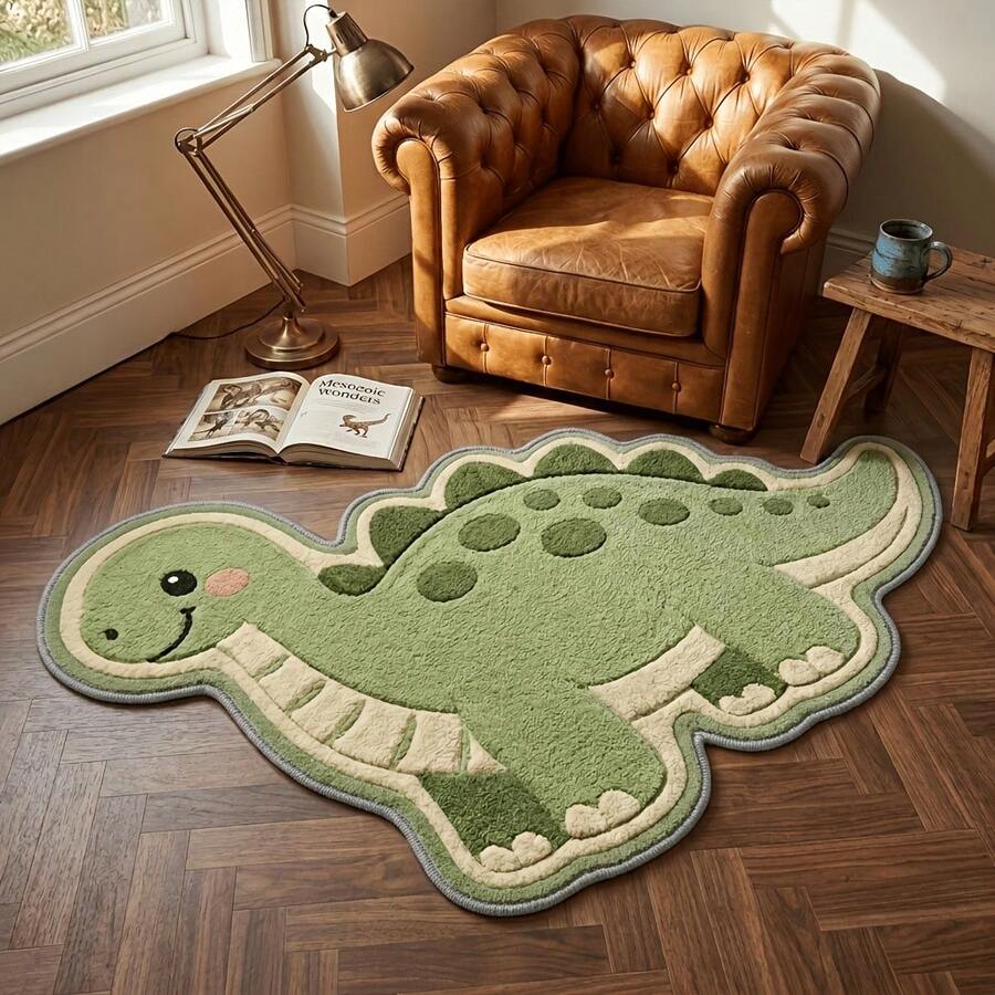1pc 800G/M2 Car-0.24 Inch Thick Non-Slip Road Carpet For Kids Bedroom/Playroom (City Map Design, Washable, Traffic Education Learning For 3-8 Years Old Boys, 47.24X62.99 Inch Large Size, Kids Room/Back To School/Spring Decor) - Sprout Green - View 1