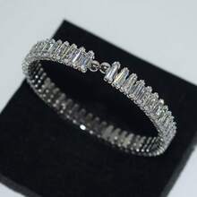 Luxury Zirconia Bracelet For Women, Wedding Bracelet, Holiday Party Gift - Gold - View 5