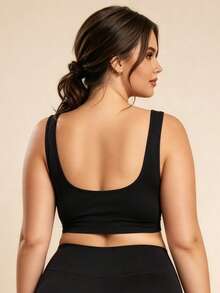 3pcs Plus Size Seamless Sports Bras, Minimalist & Fashionable For Casual Daily Wear - Multicolor - View 2