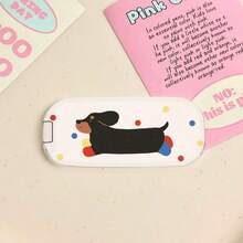 1pc Mirror Back Sticker Transparent Funny Mirror New Year Style Adhesive Cartoon Cute Animal Foldable Niche Binge-Watching Mirror Phone Desktop Stand Minimalist High-Value Adorable Pink Phone Holder For Women - Multicolor - View 19