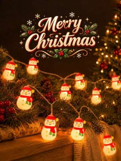 This All-In-One Christmas Decorative Light String Features Snowman And Star Patterns, Equipped With LED Christmas Lights. Suitable For Winter And Christmas Decoration, It Can Be Used As Christmas Tree Decorative Lights. Perfect For Indoor Scenes Such As Christmas Parties, Living Rooms, Bedrooms, Dining Rooms, Store Windows, Fireplaces, Staircases, As Well As Outdoor Porches And Patios, Creating A Rich Christmas Holiday Atmosphere. It Is Also A Warm Christmas Gift.