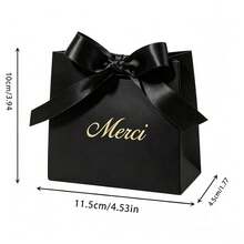 50pcs Small Gift Boxes With Ribbon, Wedding Favors, Birthday Party Decoration Boxes, Holiday Party Decoration Boxes, Valentine's Day, Christmas, Mother's Day, Easy To Assemble, Finished Size 11.5cm*4.5cm*10cm - View 3