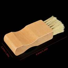 1/2pcs Shoe Polish Brush, Small Cleaning Brush With Wooden Handle, Suitable For Boots, Shoes And Bags - A - View 2