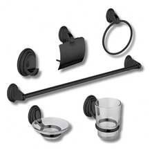 Bathroom Accessory Sets - Black - View 2