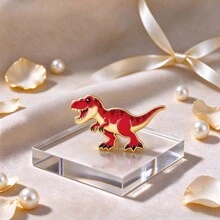Colorful Dinosaur Enamel Lapel Pins, Cartoon Dino Brooch Badges, Cute Metal Animal Pin For Backpack Clothes Hat, Lovely Gift For Dinosaur Lovers - Multicolor - View 9