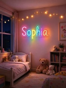 Custom Neon Light, USB LED Dimmable Neon Light, Customizable Personalized Neon Light, Christmas, Wedding, Birthday, Valentine's Day Gift - Color-blocked Neon Lights - View 5