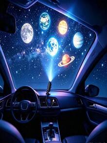 1pc USB Planet Mini Projector Light, 360° Rotating Decorative Lamp, Create Charming Atmosphere, Portable USB Powered LED Projector Light, Lighting, Lamp, Bedroom Lighting, Birthday, Party, Photography Lighting, Light, Projector, Stars In The Night Sky, Event, Suitable For Wall And Ceiling Decoration, Bedroom, Room, Room Decoration, Create LED Starry Romantic Atmosphere - Mini Projector - View 3